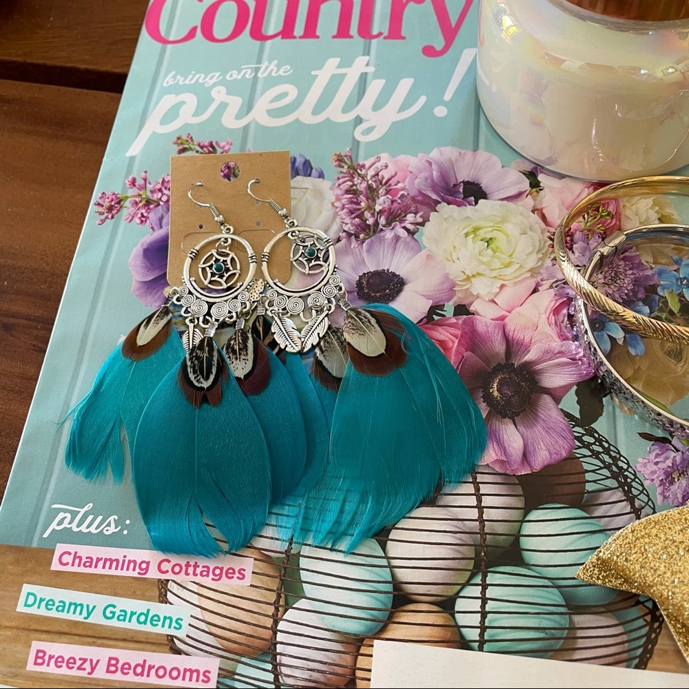 Boho Dream Catcher with Charms Sterling Earrings